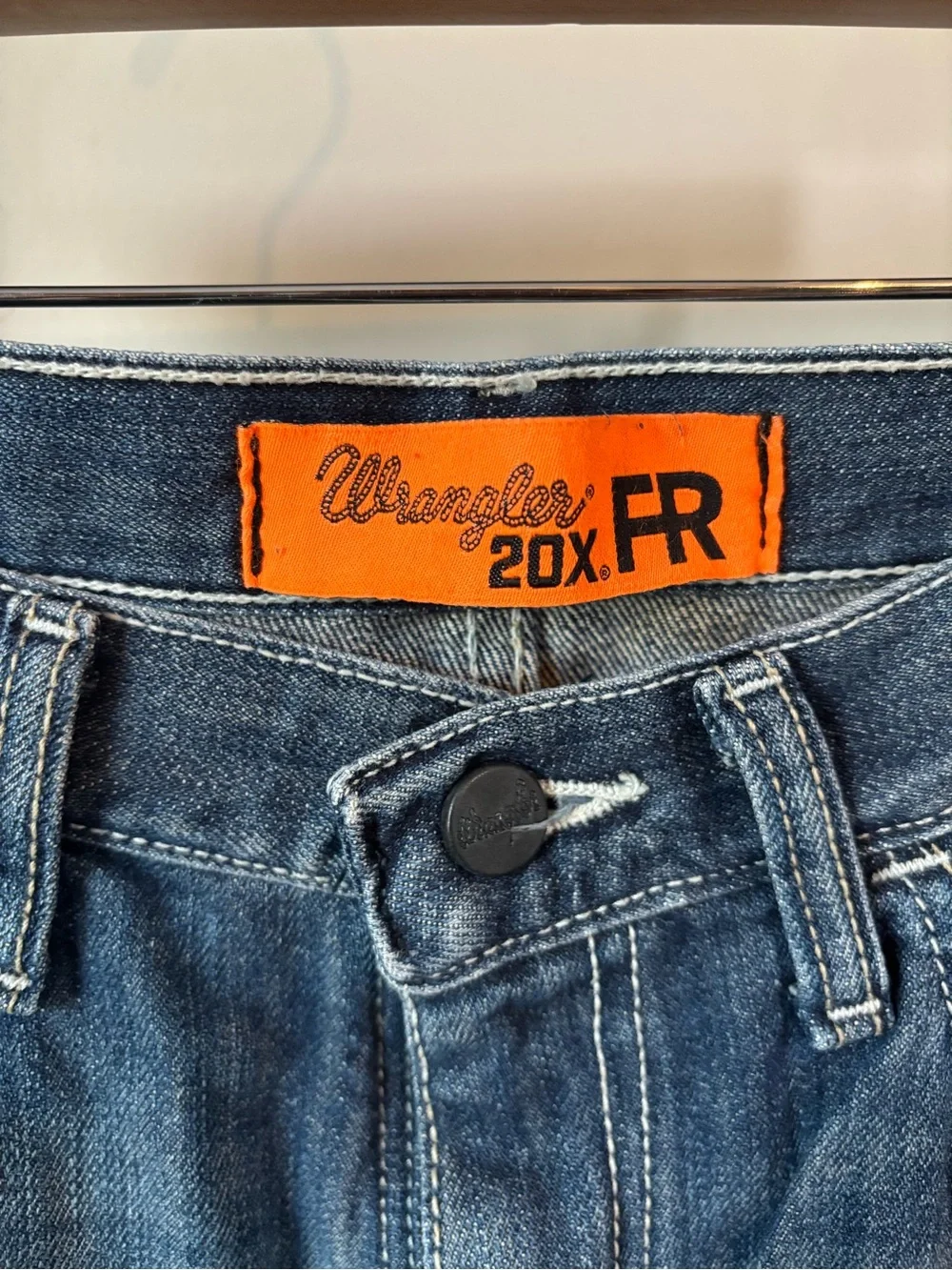 Wrangler 20X FR Men's Flame Resistant Jeans 31x32 CAT2 Blue Work Denim